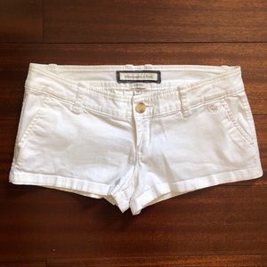 A&F White hot shorts